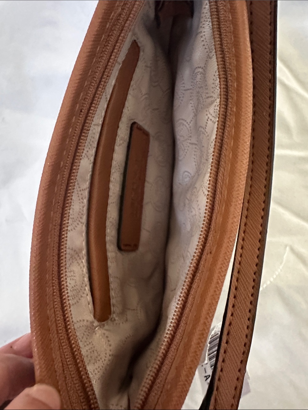 Michael Kors Navy and Tan Zip Wristlet - Picture 5 of 7
